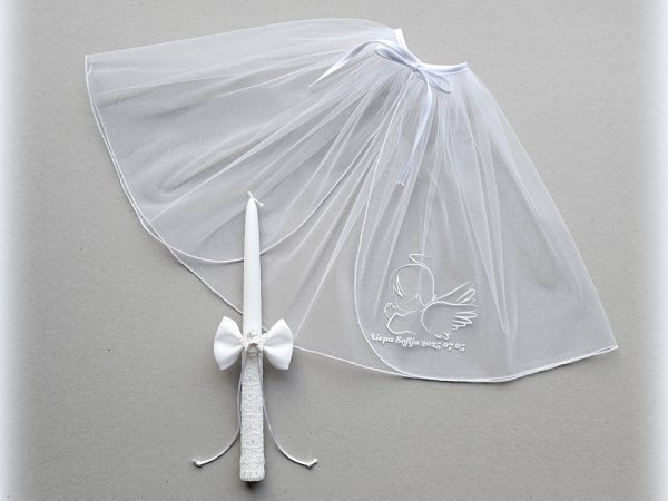 krikštynoms: krikšto skraistė ir žvakė - Accessories
