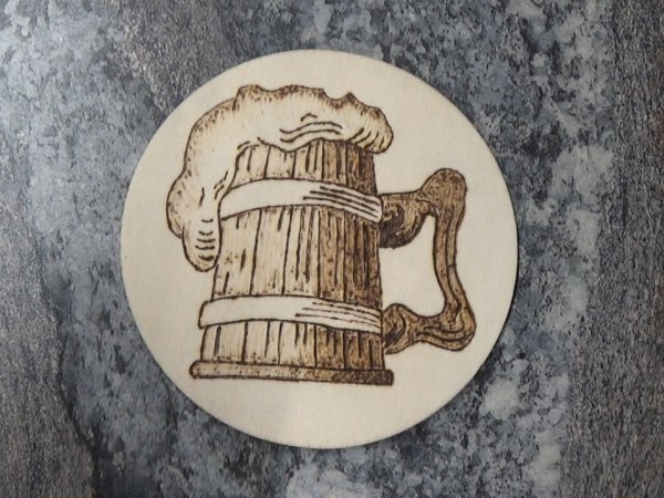 Coaster beer mug - Woodwork