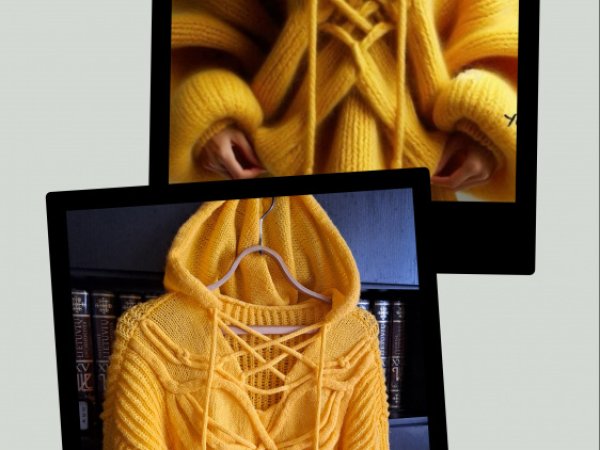 Megztukas su kapišonu - Sweaters & jackets