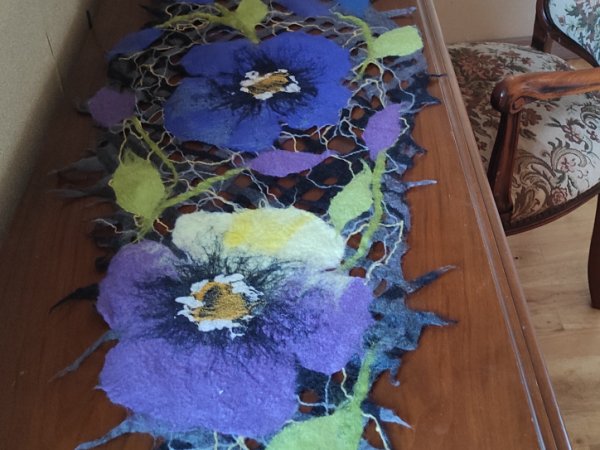 Veltinio takelis "Našlaitės 1" - Tablecloths & napkins