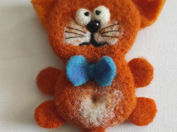 Veltinio sagė " Ryžas katinukas" - Brooches