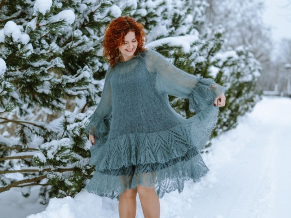 Handmade Knitted Dress - Unique Model 3