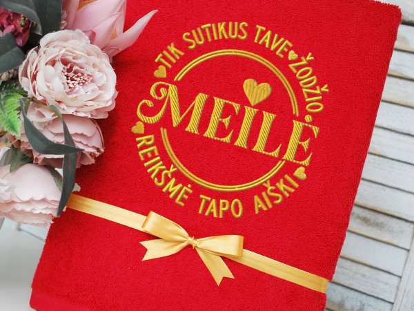Tik sutikus tave, žodžio MEILĖ reikšmė tapo aiški - Siuvinėti rankšluosčiai 2