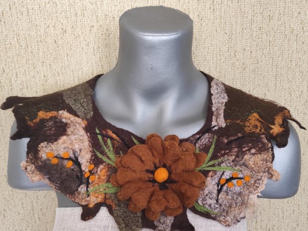 Velta apykaklė " Žemės spalvos" - Necklaces