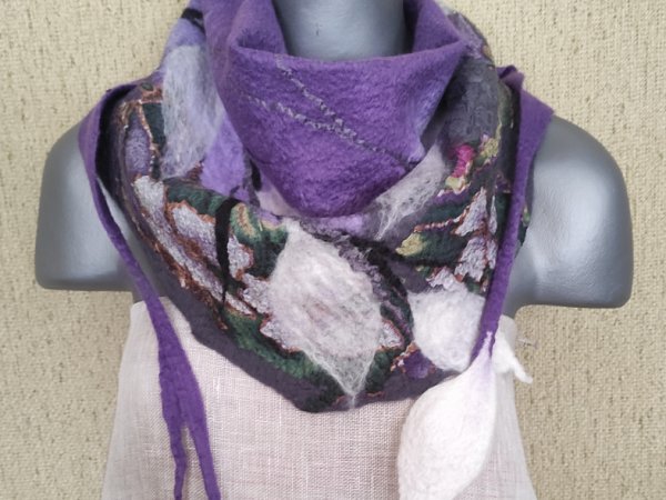Veltinio šalikas " Pavasarėjant" - Scarves & shawls