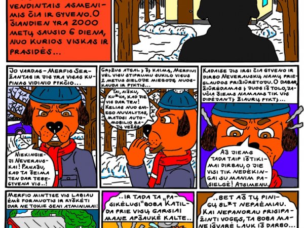 Komiksas - Neverauskų šeimos tragiškos lemties istorija. 1 - Computer graphics
