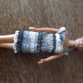 Gray1 dress for Barbie doll, handmade - Dolls & toys - needlework