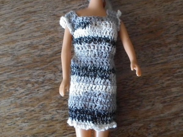 Gray1 dress for Barbie doll, handmade - Dolls & toys