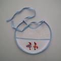 Blue bib for baby boy - Needlework - sewing