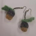 Earrings "Acorns" - Earrings - felting