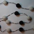 Black and white necklace - Necklaces - felting