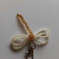 Keychain "Golden Dragonfly" - Other pendants - beadwork