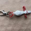 Keychain "White Mouse" - Other pendants - beadwork