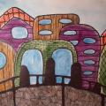 Painting "City. Moment".  - Watercolor - drawing