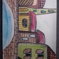 Painting "City. High" - Watercolor - drawing