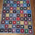 Colorful Grey blanket - Plaids & blankets - needlework
