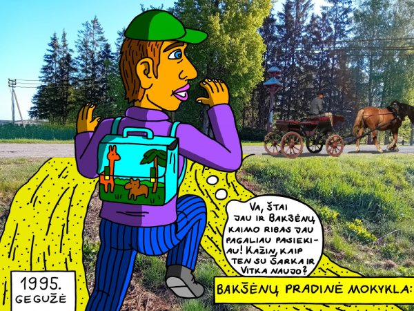 Kelias į pradinę mokyklą Bakšėnuose, paskutinįjį jos lankymo mėnesį 2 - Computer graphics