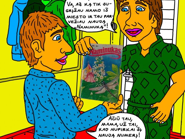 Vaikystėje parvažiavusi namo iš miesto mama man parvežė naują žurnalo "Naminukas" numerį - Computer graphics