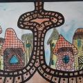 Painting "City. Lazdynai microdistrict" - Watercolor - drawing