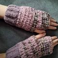 Purple wristbands - Wristlets - needlework