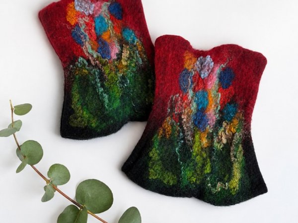 Veltos merino vilnos riešinės - Wristlets