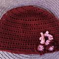 Burgundy hat for a 4-8 year old child - Hats  - needlework