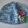 Blue variegated hat for a 4-8 year old child - Hats  - needlework
