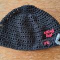Black hat. Handmade crocheted hat for an adult - Hats  - needlework