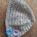 Linen hat. Handmade crocheted hat for an adult - Hats  - needlework