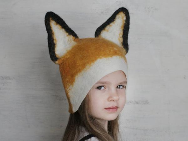 Felt Fox Hat with Ears – Sauna Style - Hats