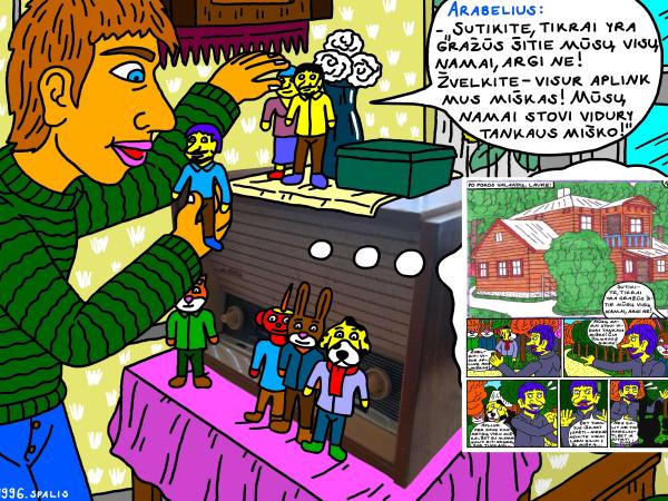 A memory of the radiogramophone that stood at home, beside which I used to play out the adventures of the Wizard family in the Dainava Forest - Computer graphics