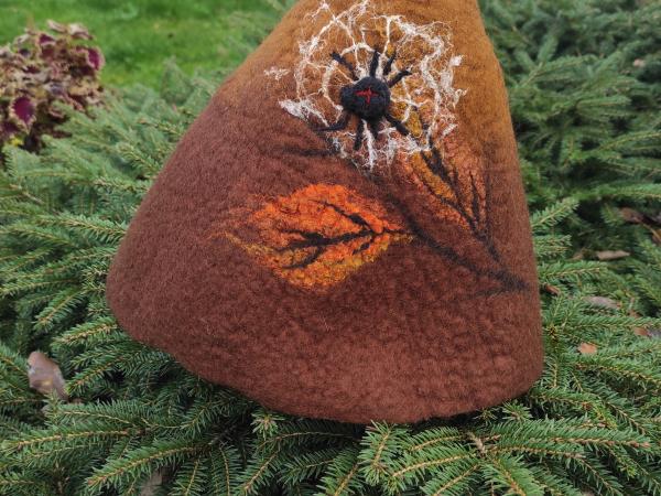 Felt sauna hat " Wild Spider" 2