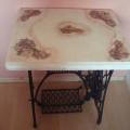 a table (sewing machine) - Decoupage - making