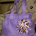 Purple dahlia - Handbags & wallets - felting