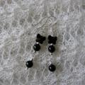 svaroskiai (3) - Earrings - beadwork