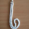 White thread - Necklace - beadwork