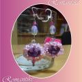 Raspberry DESSERT - Earrings - beadwork