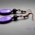 Earrings " Purple " - Earrings - beadwork