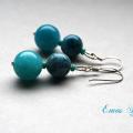 Earrings " Aqua " - Earrings - beadwork