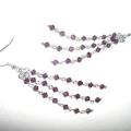 Purple dream - Earrings - beadwork