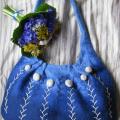 Blossomed flax - Handbags & wallets - felting