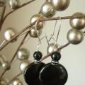 Black Elegance - Earrings - beadwork