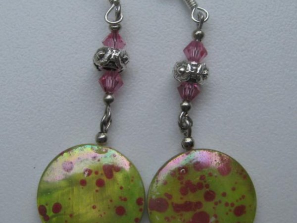 Perle kriaukės with swarovskiukais - Earrings