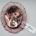 Brooch " Woman with a Cat " 2 - Brooches - making