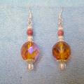 086thCzech glass, solar stone - Earrings - beadwork