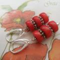 Poppies - Earrings - beadwork