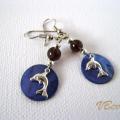 Dolphins - Earrings - beadwork