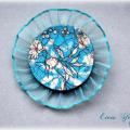 Brooch " blue " - Brooches - making