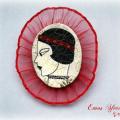 Brooch " Red Lady " - Brooches - making