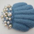Pearl oyster - Brooches - felting